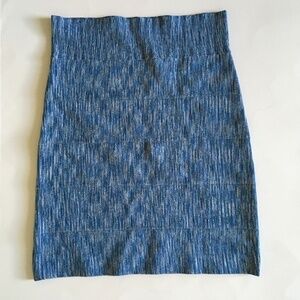BCBG MAXAZRIA Simone Space Dye Blue Bandage Bodycon Pencil Mini Skirt S